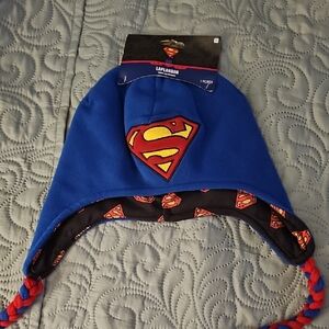 DC Comics Superman Blue and Red Laplander Hat